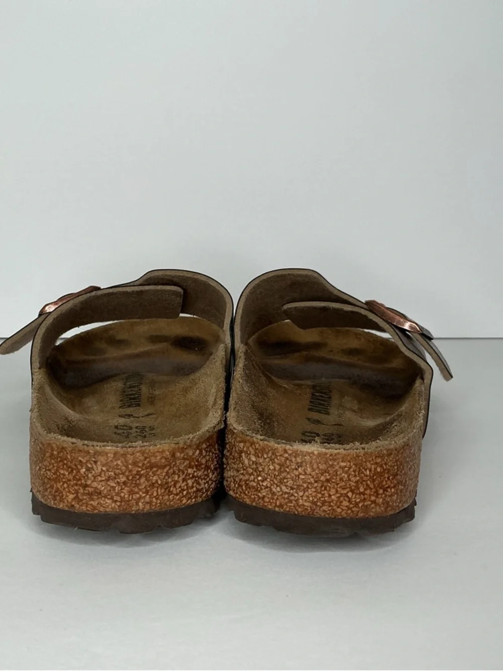 Birkenstock Catalina Metallic Taupe Sandals EU 40 / US 9 Double Strap - Picture 4 of 5